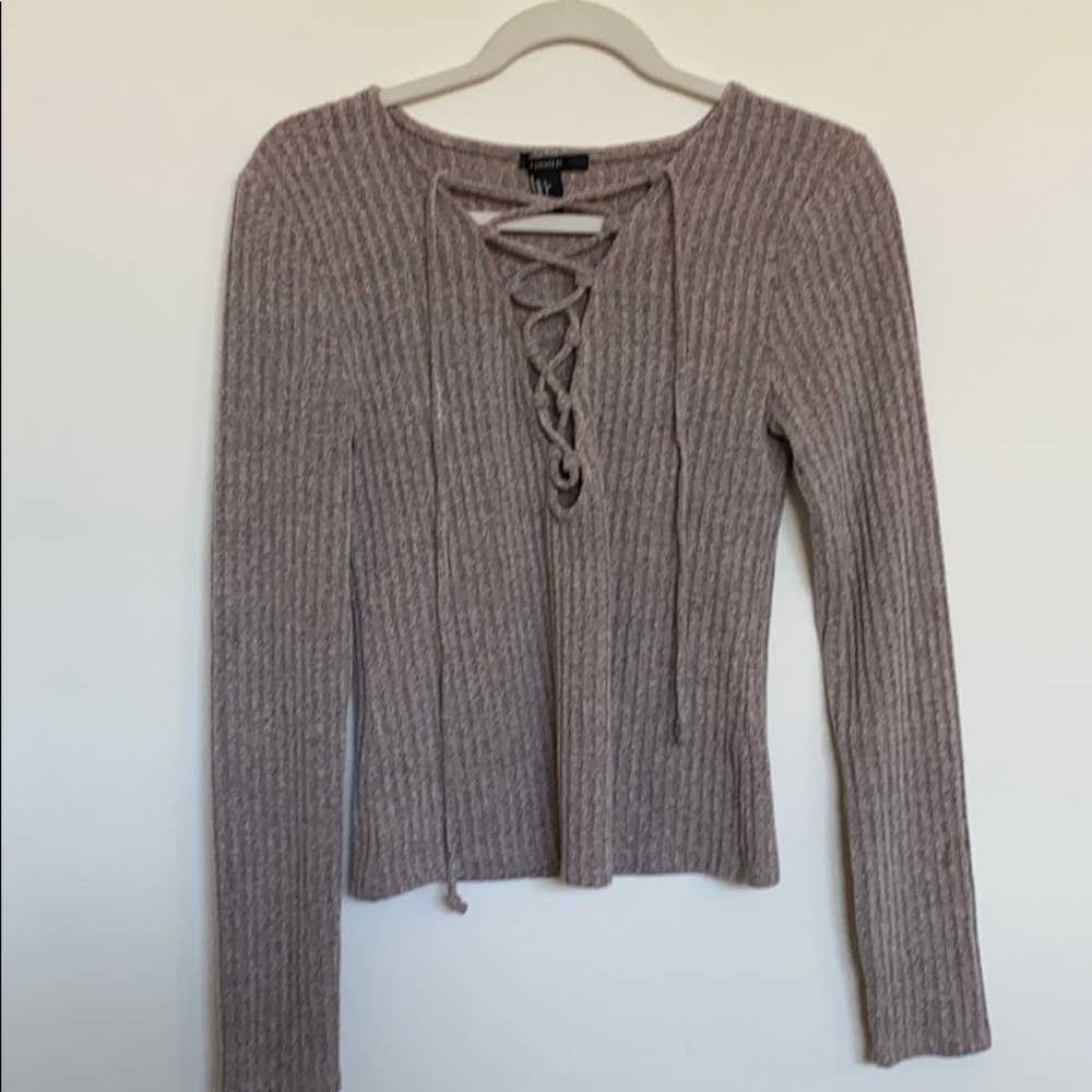 NWT Tie up super soft long sleeve shirt